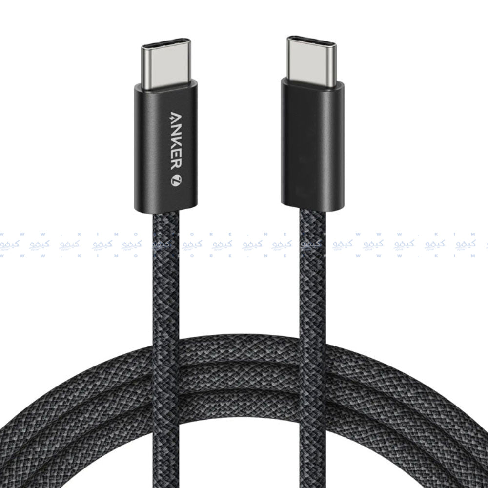 كابل شاحن موبايل انكر تايب سي إلى تايب سي بقوة 240 وات شحن سريع 1.8 متر Zolo A8060H12 - اسود