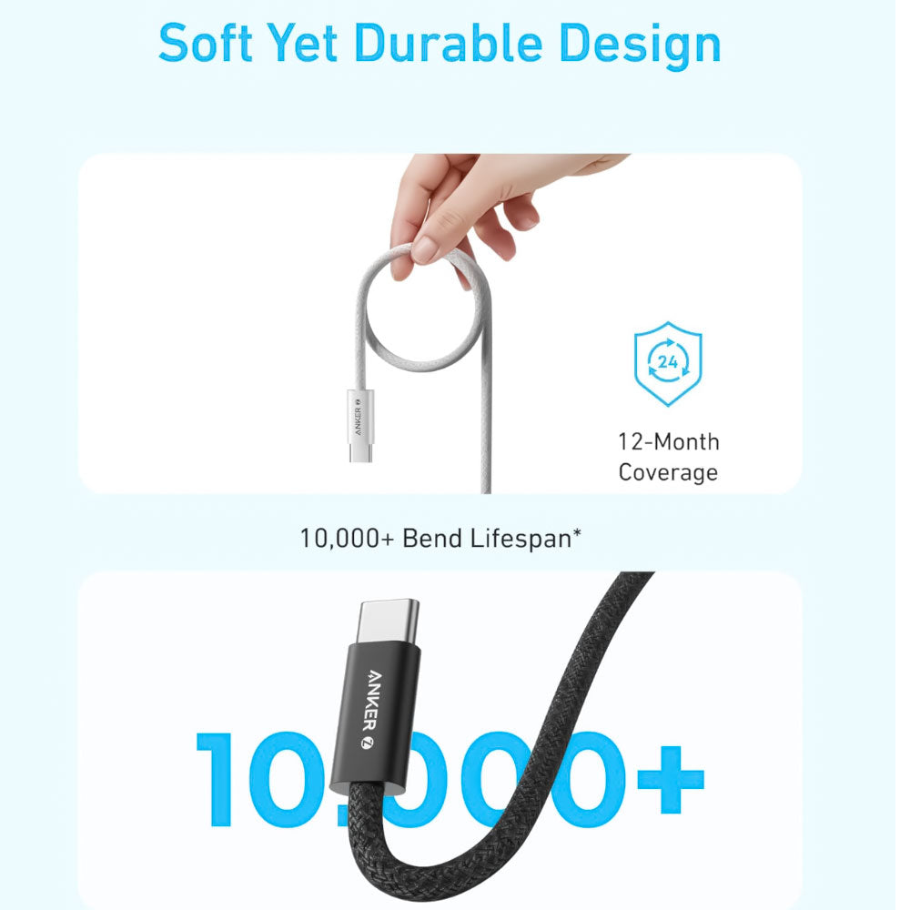 A8060H22 Type-C To Type-C Cable 240W Fast Charging 1.8m - White