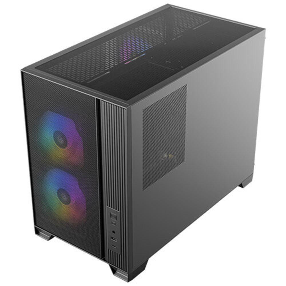 Antec FLUX M ARGB Gaming Micro Tower Case - Black