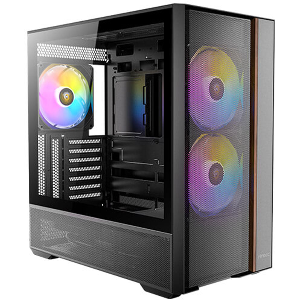 كيس ميد تاور انتيك ARGB جيمنج FLUX REAR - أسود