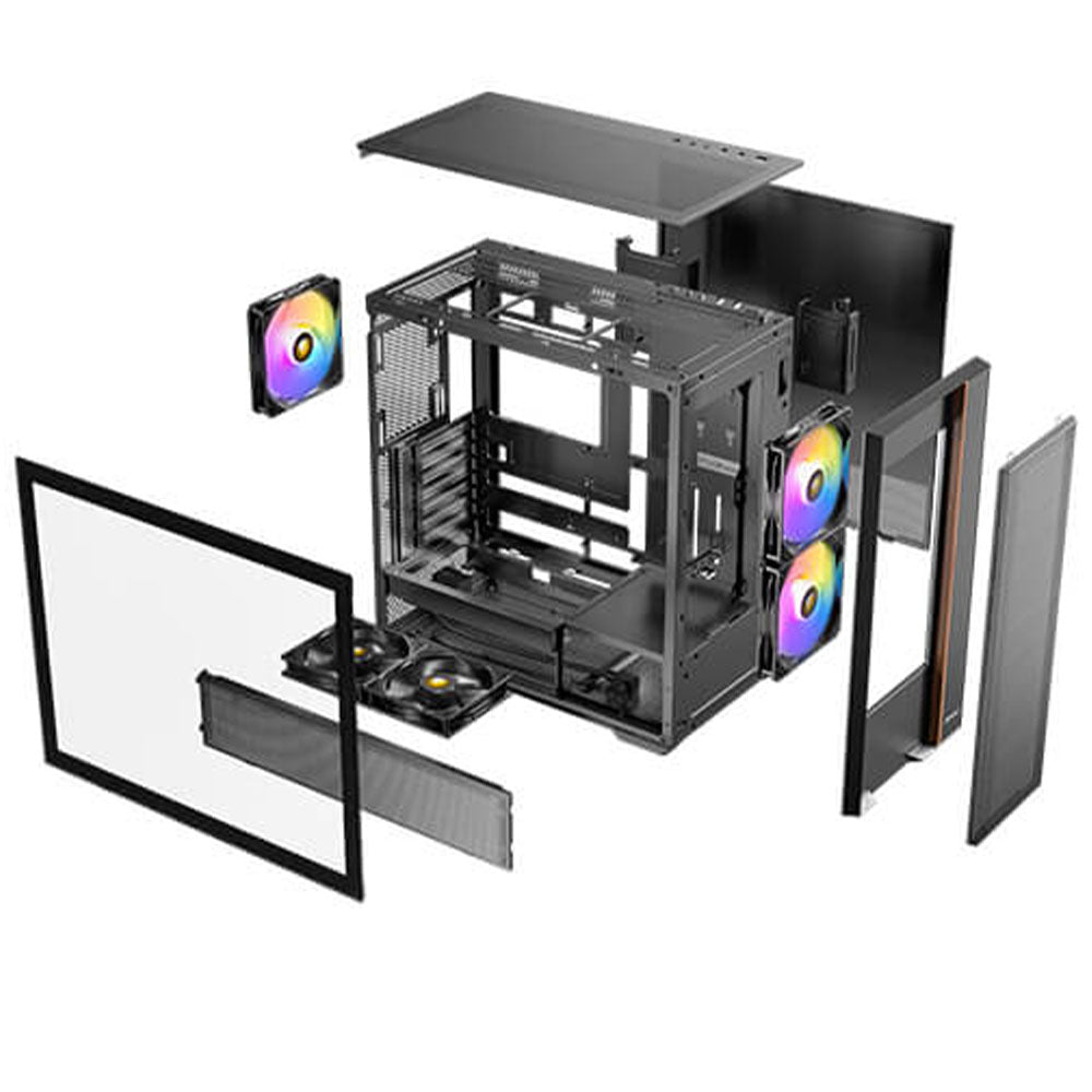 Antec FLUX REAR ARGB Gaming Mid Tower Case - Black