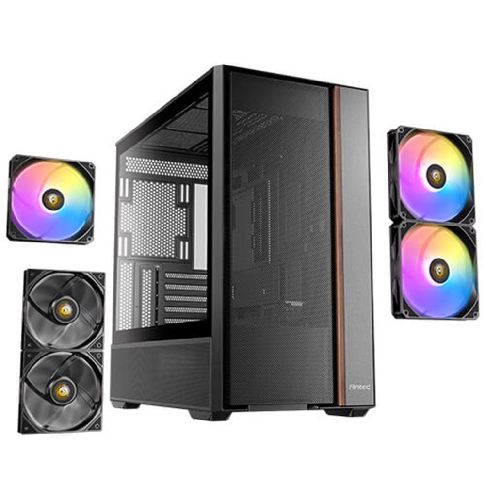 Antec FLUX REAR ARGB Gaming Mid Tower Case - Black