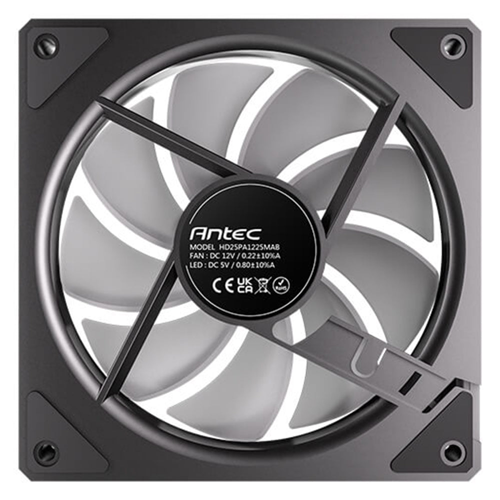 Antec Vision 120 PWM ARGB Case Fan - Black