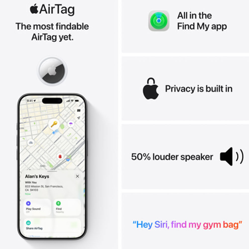 Apple MFEA4LL/A AirTag (2nd Generation) 4 Pack