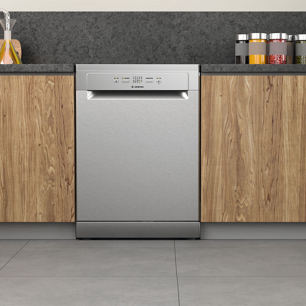 Ariston Free Standing Dishwasher LFC 2B19 X 13 Person 5 Program 60cm - Inox