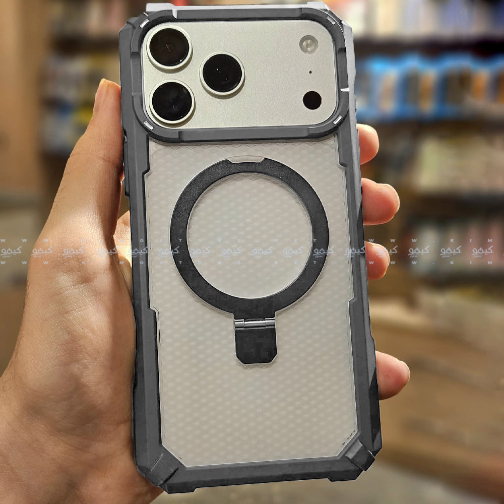 Armor Drop Protection Transparent Phone Cover With Stand iPhone 17 Pro Max