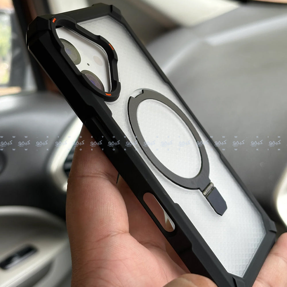 Armor Drop Protection Transparent Phone Cover With Stand