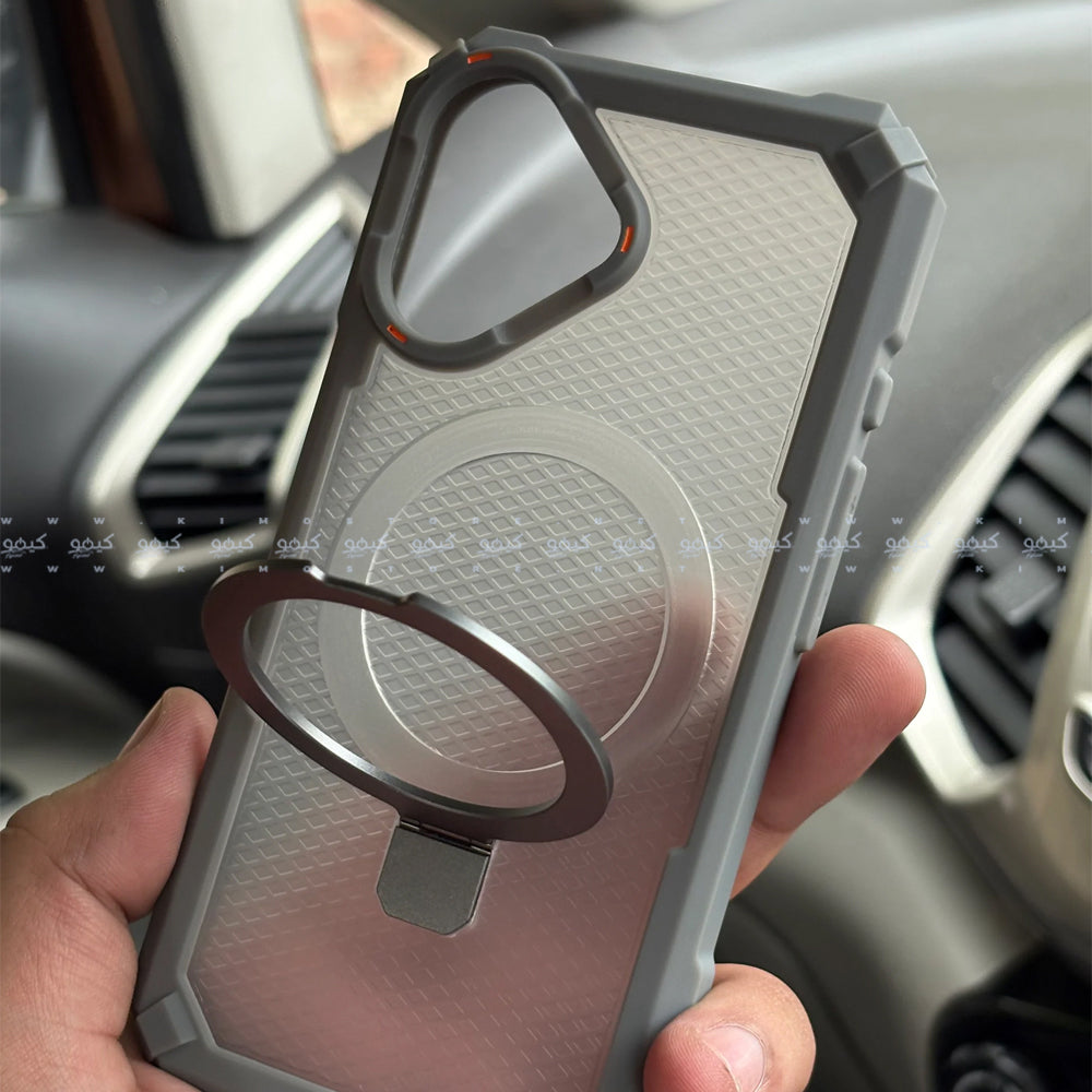 كفر موبايل شفاف مغناطيسي ماى تشويس مع ستاند ايفون 17