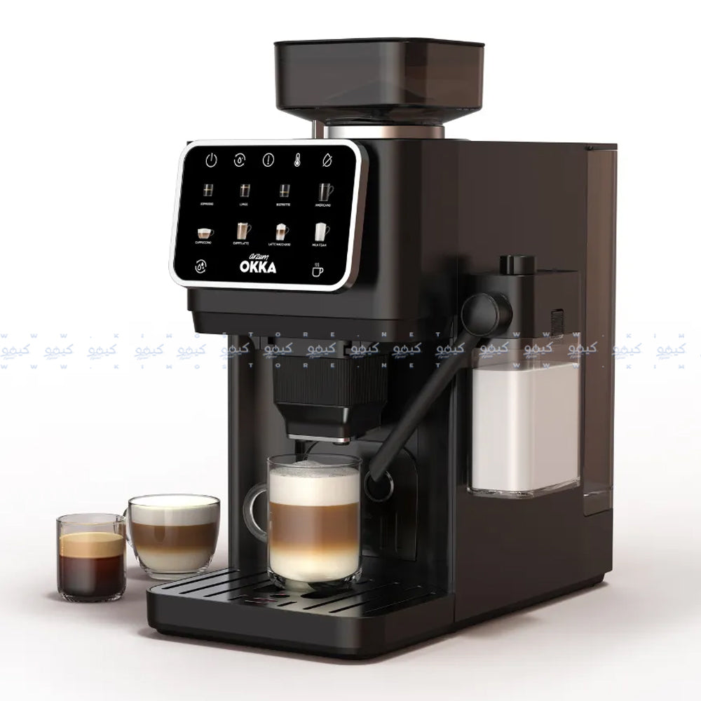 Arzum OKKA Barista Pro Fully Automatic Espresso Coffee Maker OK0042-05 1400W - Black Chrome