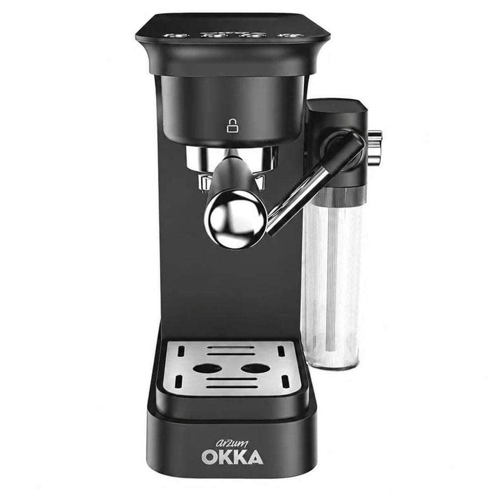 Arzum OKKA Barista Solo M Semi Automatic Espresso Coffee Maker OK0060-05 1400W - Black Chrome