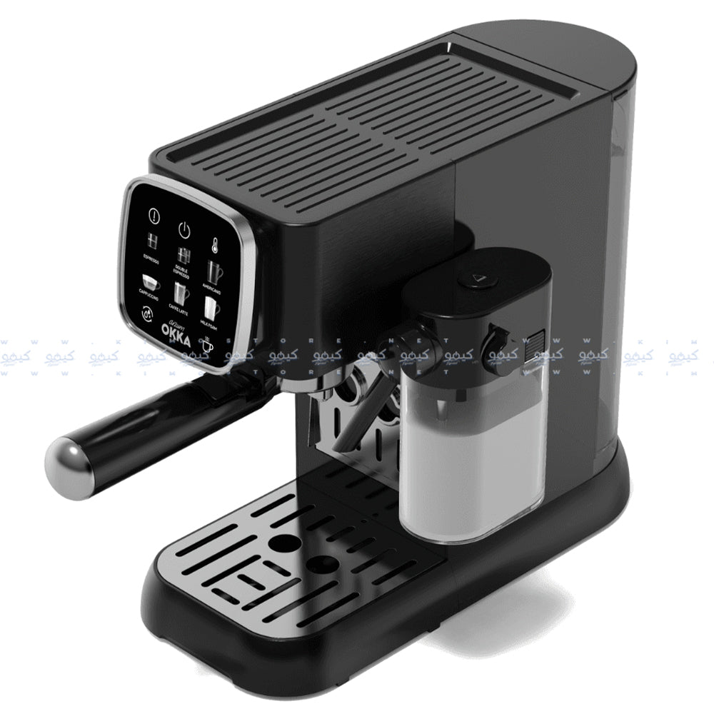 Arzum OKKA Solo M Semi Automatic Espresso Coffee Maker OK0032-05 1628W - Black Chrome