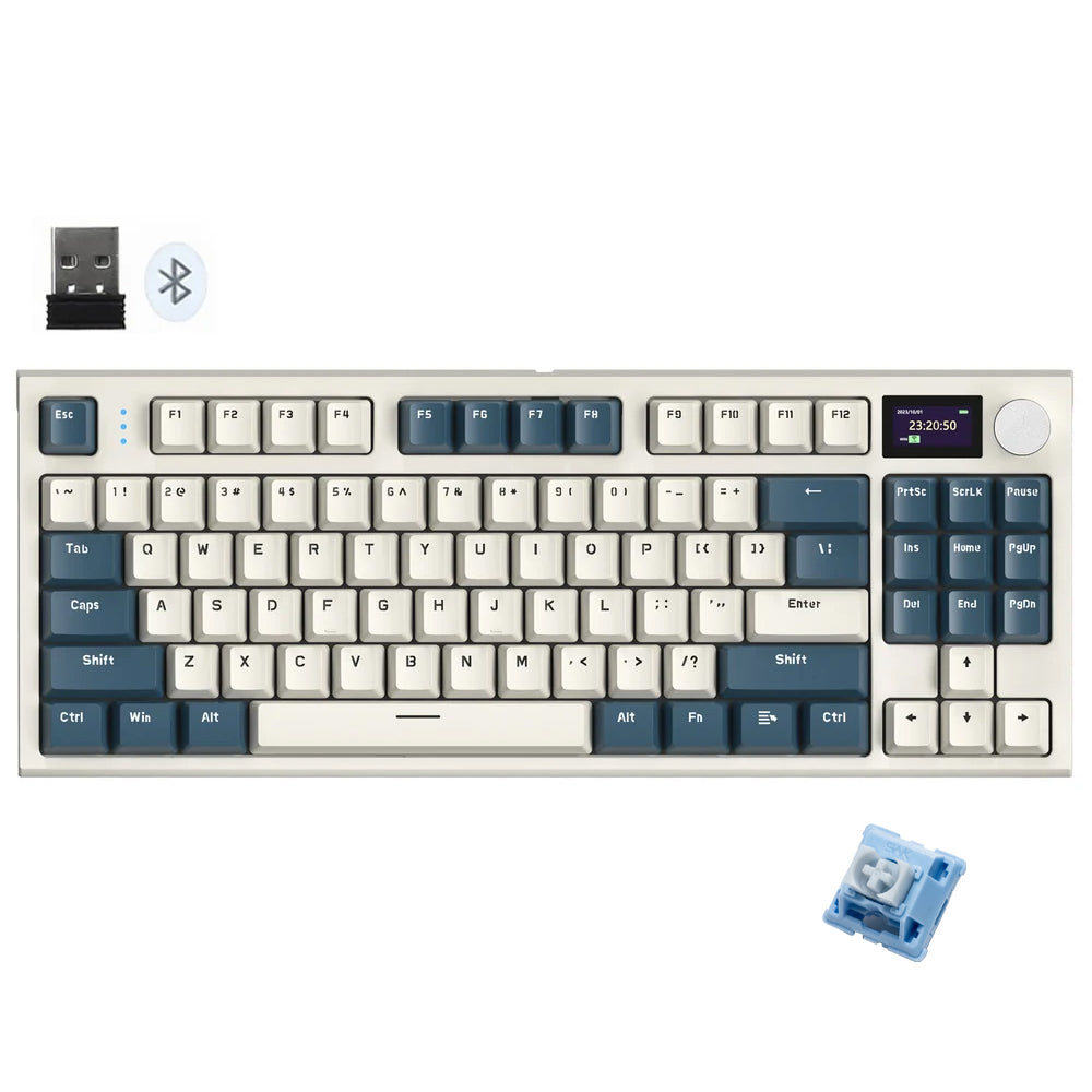 Attack Shark K86 Blue Whale Switch Triple Mode Rechargeable Bluetooth Wireless & Wired RGB Gaming Keyboard English & Arabic