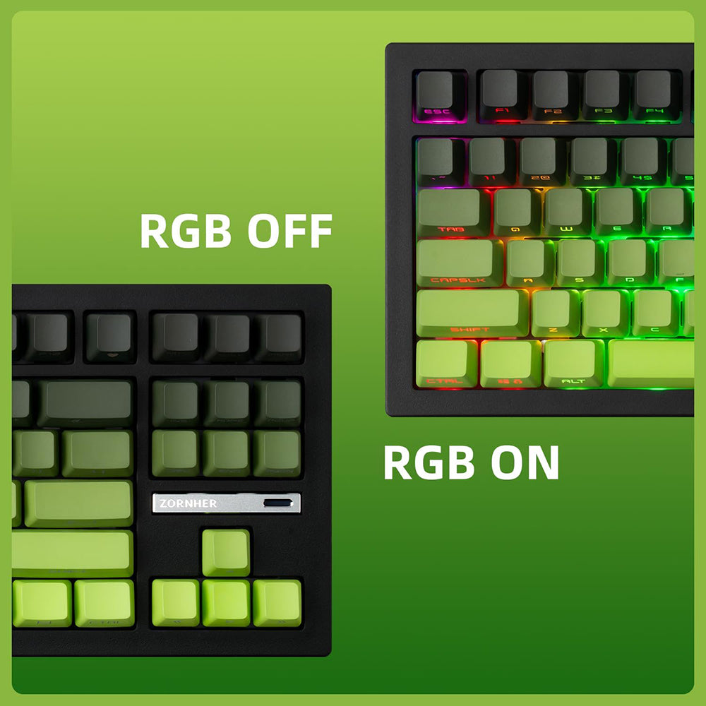 Attack Shark M87PROV2RGB White Jade Switch Triple Mode Rechargeable Bluetooth Wireless & Wired RGB Gaming Keyboard English & Arabic