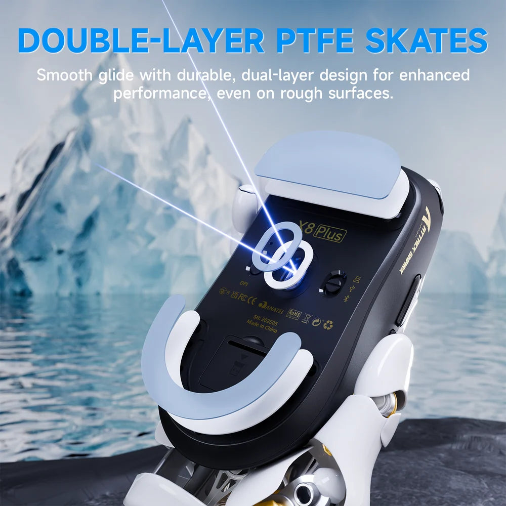 Attack Shark X8 Plus Triple Mode Bluetooth Wireless & Wired RGB