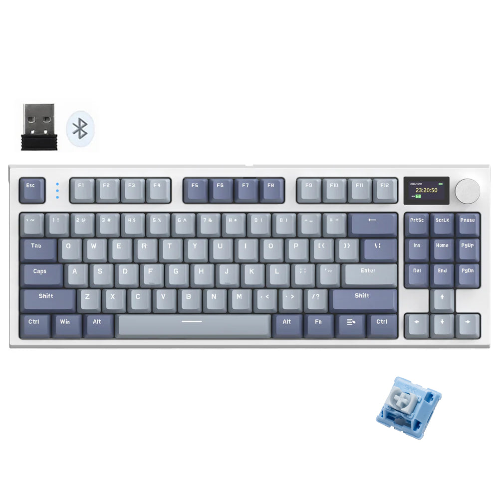 Attack Shark K86 Blue Whale Switch Triple Mode Rechargeable Bluetooth Wireless & Wired RGB Gaming Keyboard English & Arabic
