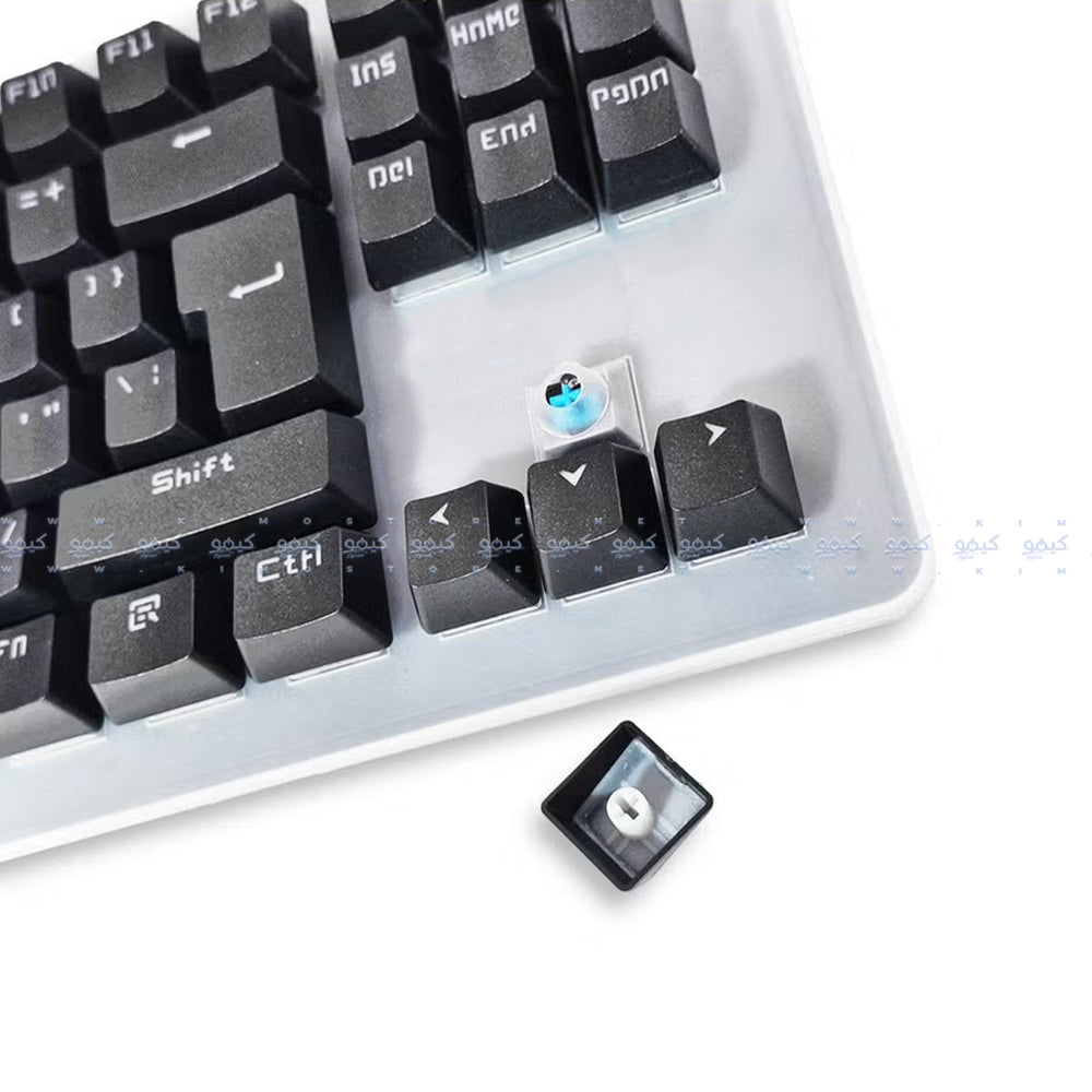 كيبورد اولا سلكى جيمنج سويتش ازرق إنجليزى و عربي Wind F3287 - أسود