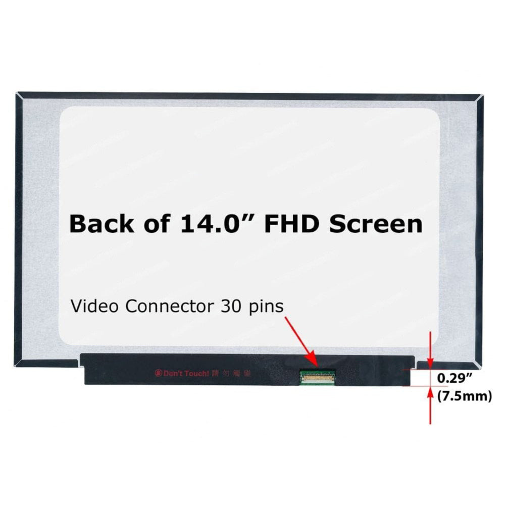 شاشة لاب توب 14.0 بوصة LED FHD نحيفه بدون اطار 30 سناً BOE NV140FHM-N48
