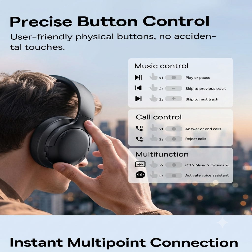 سماعة رأس بلوتوث باسيوس Bass BH1 Lite A0203C