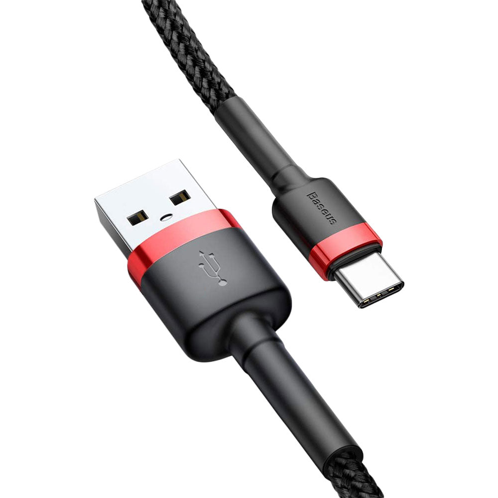 Baseus Cafule CATKLF-B91 USB To Type-C Cable 3A Fast Charging 1m - Black
