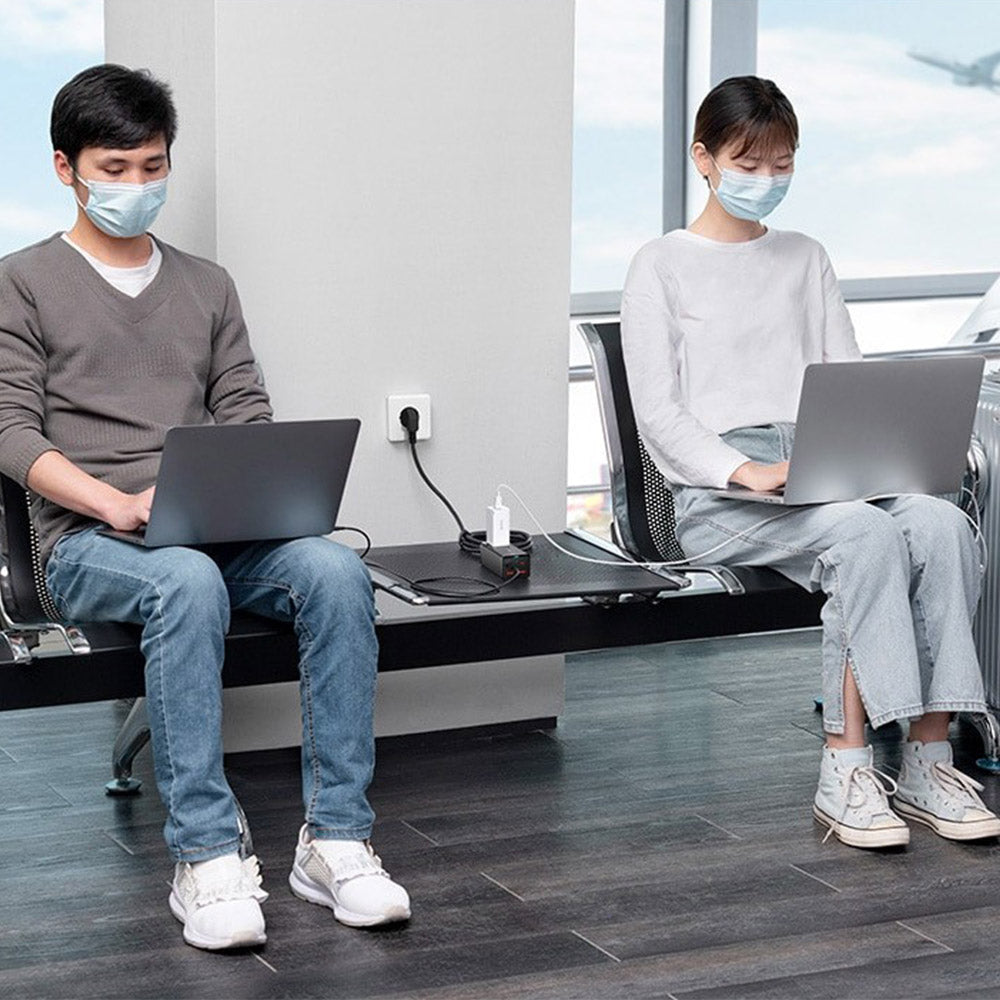 مشترك كهرباء باسيوس منفذ + منفذين تايب سي + منفذين يو اس بي 1.5 متر 4000 وات