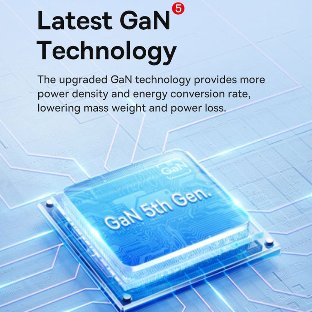 شاحن حائط باسيوس بمنفذين تايب سي بقوة 40 وات شحن سريع CCGAN40CE-M