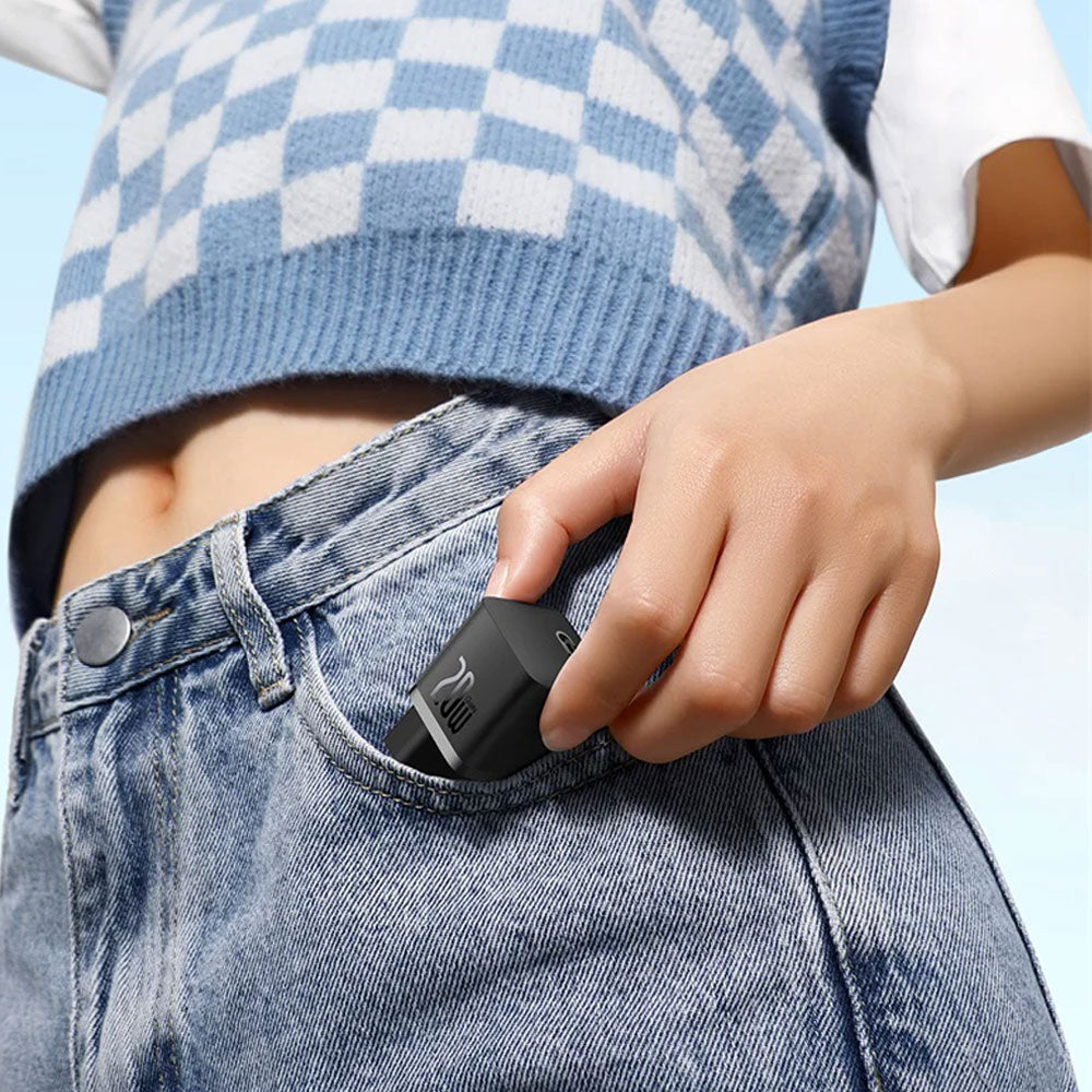 شاحن حائط باسيوس بمنفذ تايب سي بقوة 20 وات شحن سريع