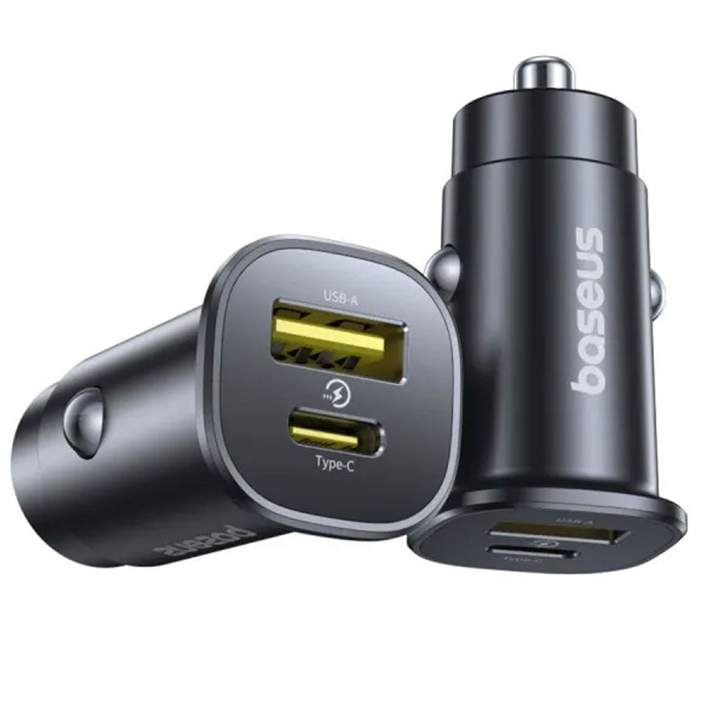 Baseus GoTrip BS-C15C1 DP1 Mini Car Charger 1x USB + 1x Type-C