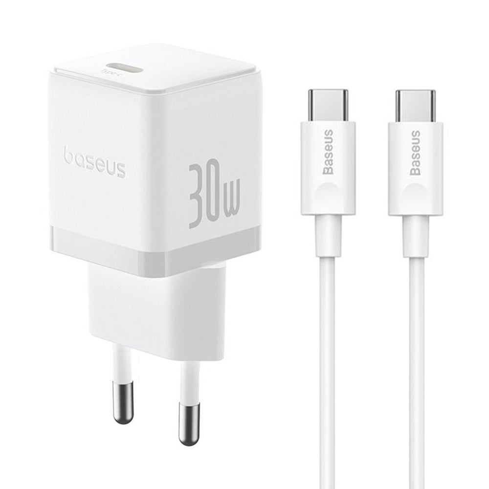 Baseus Palm CCZC30CE Mini Wall Charger PD Type-C + Type-C Cable 30W Fast Charging