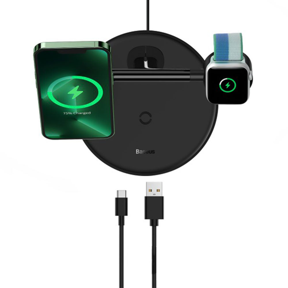 Baseus Swan 3in1 Magnetic Wireless Charger 3A 20W
