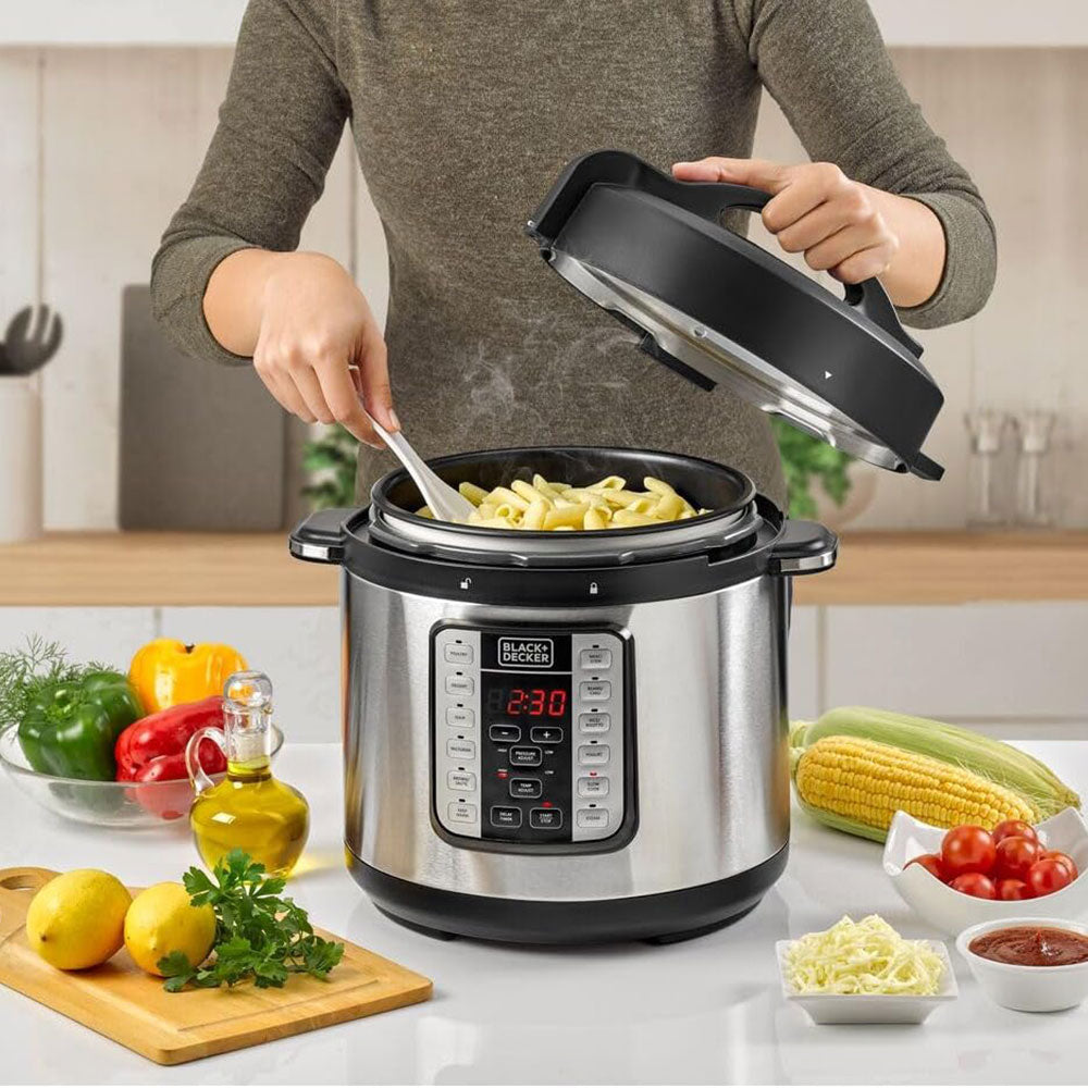 حلة ضغط كهربائية بلاك + ديكر 7 في 1 6 لتر