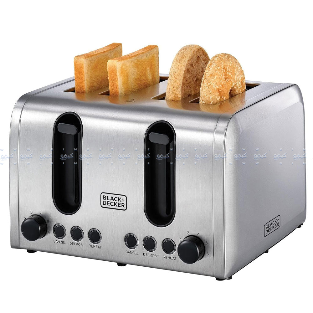 Black + Decker Toaster ET444-B5 2100W - Stainless Steel