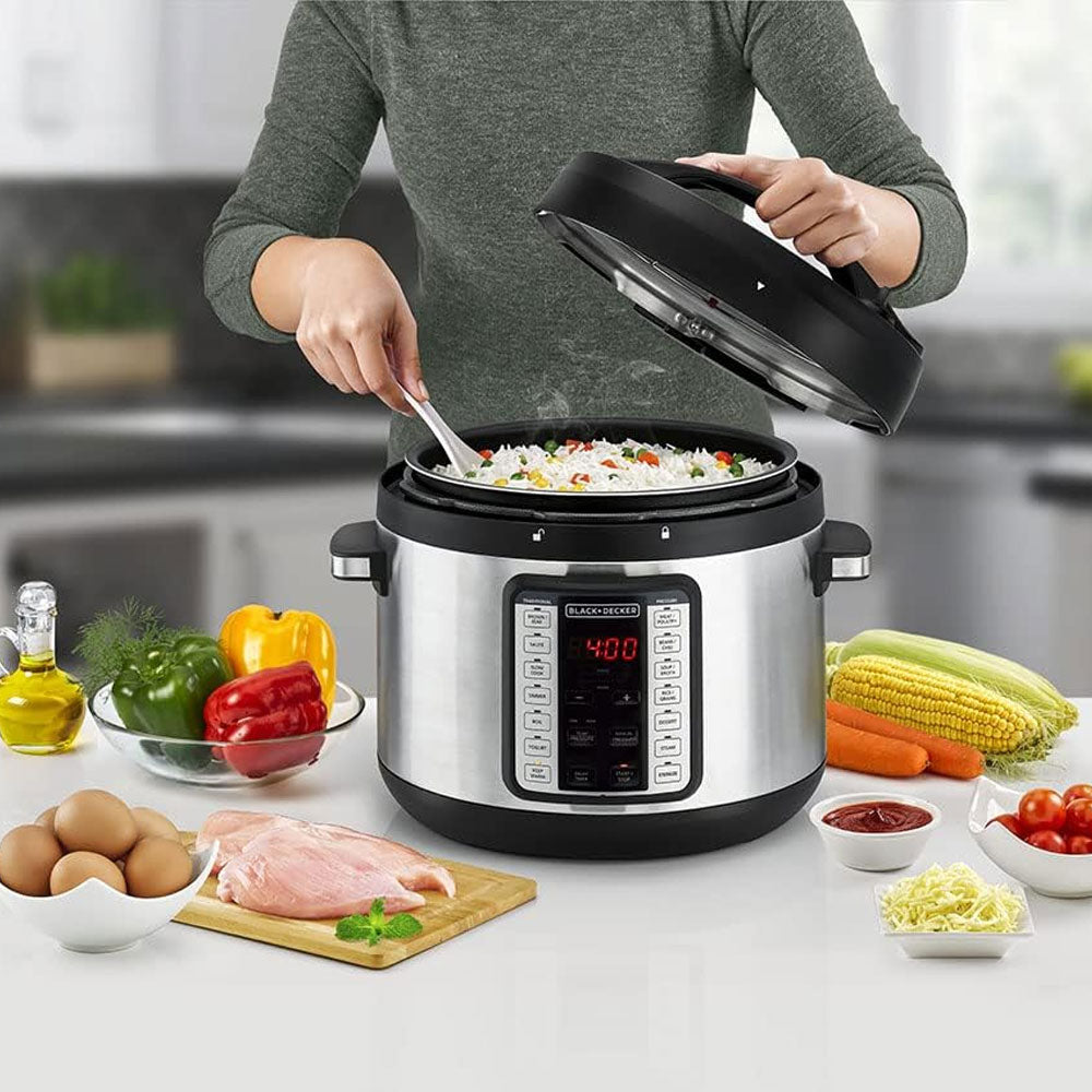 Black + Decker EZ Smart Steam Pot 9in1 Electric Pressure Cooker PCP1010-B5 10L 1350W
