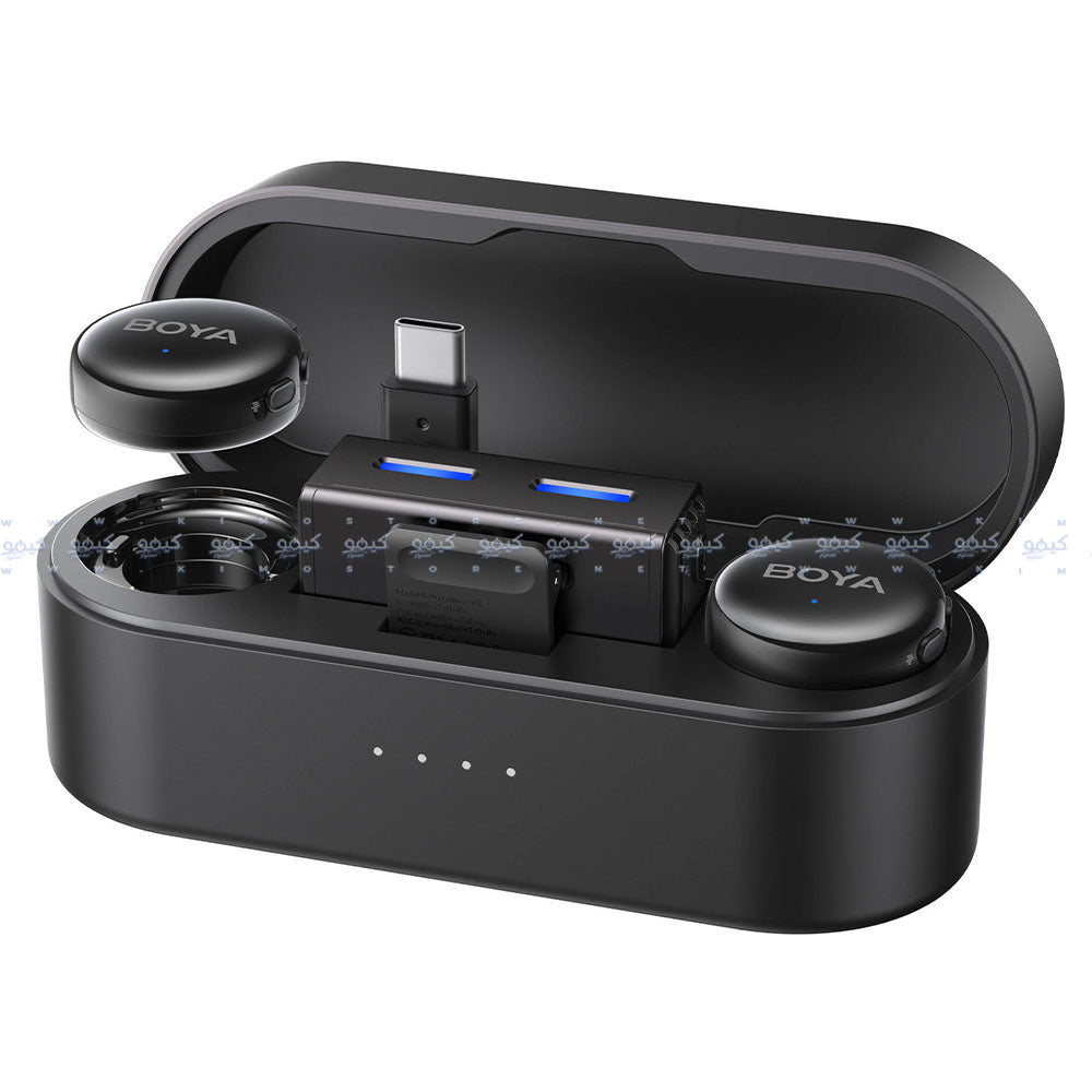 Boya BOYALINK 3-02 2In1 Dual Channel Wireless Microphone System - Black