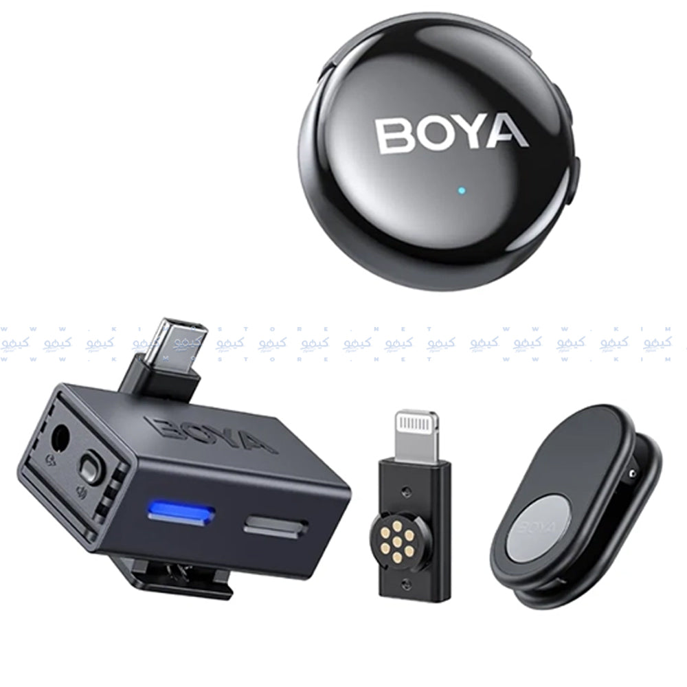 نظام ميكروفون بويا 3 في 1 لاسلكي BOYALINK 3-04 - أسود