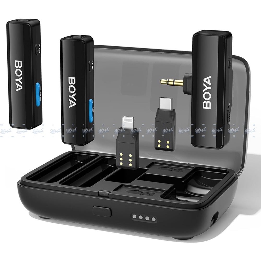 نظام ميكروفون بويا لاسلكي ثنائي القناة الكل في واحد BOYALINK
