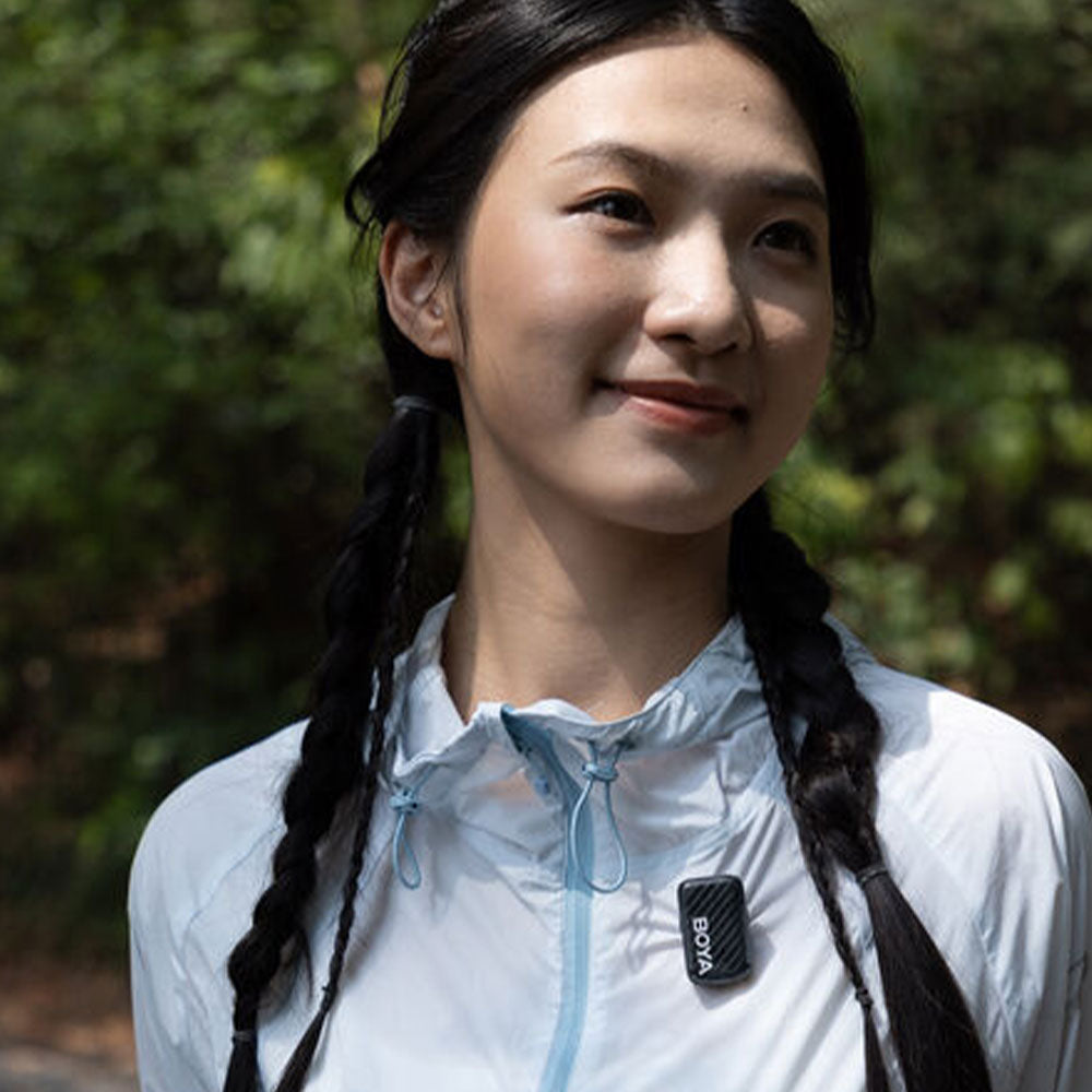 نظام ميكروفون بويا لاسلكي 2 في 1 ثنائي القناة BOYAMIC 2-02 - أسود