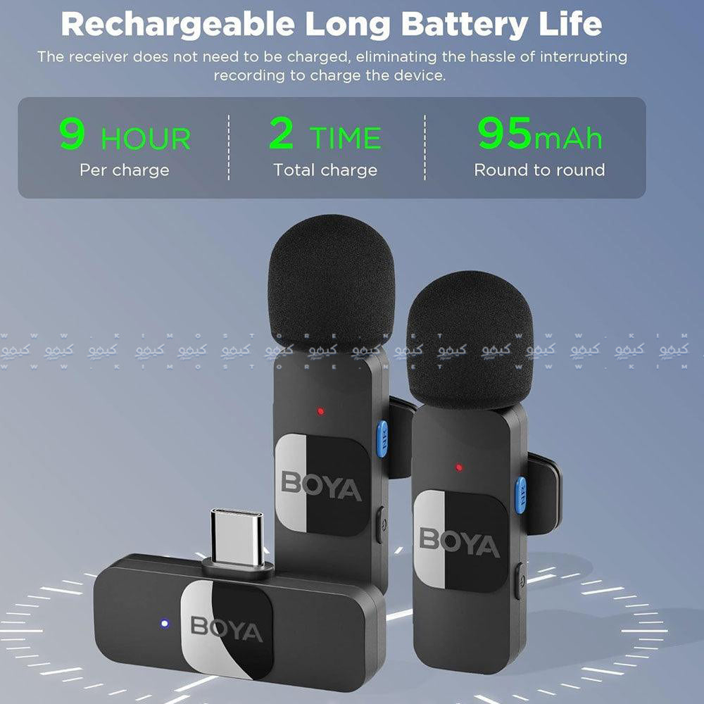 Boya BY-V20 Type-C 2.4GHz Dual Channel Wireless Microphone System