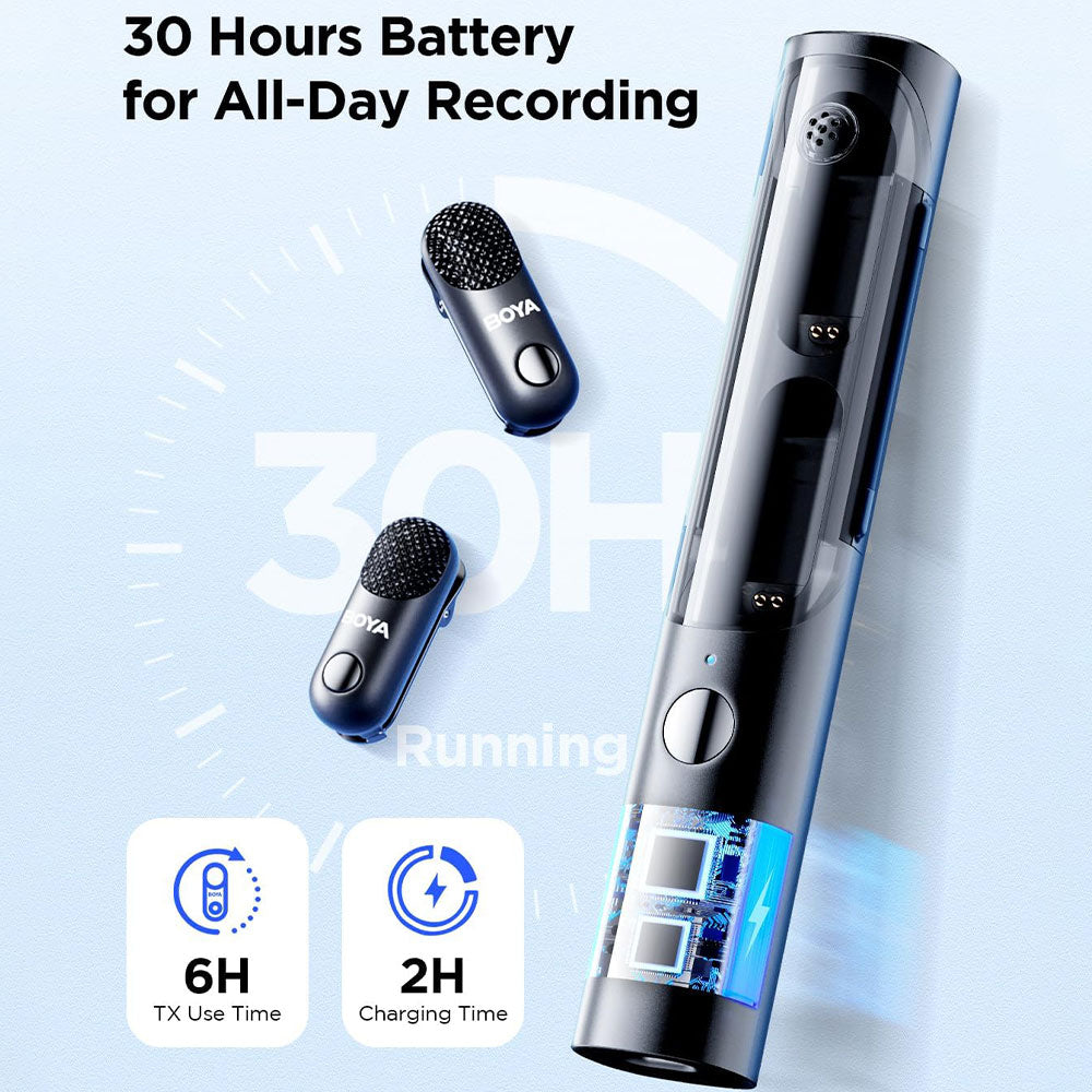 نظام ميكروفون لاسلكي بويا ثنائي القناة 2 في 1 Magic-03 - أسود