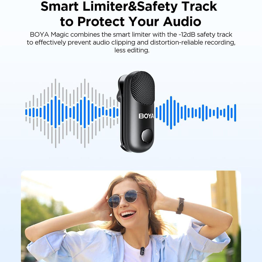 نظام ميكروفون لاسلكي بويا ثنائي القناة 2 في 1 Magic-03 - أسود