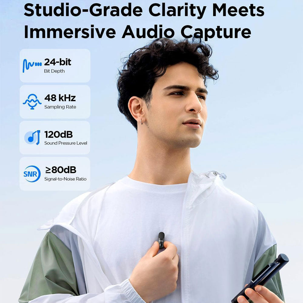 نظام ميكروفون لاسلكي بويا ثنائي القناة 2 في 1 Magic-04 - أسود