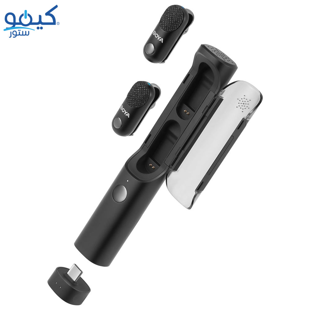 Boya Magic-05 Type-C 2.4GHz Dual Channel Wireless Microphone System - Black