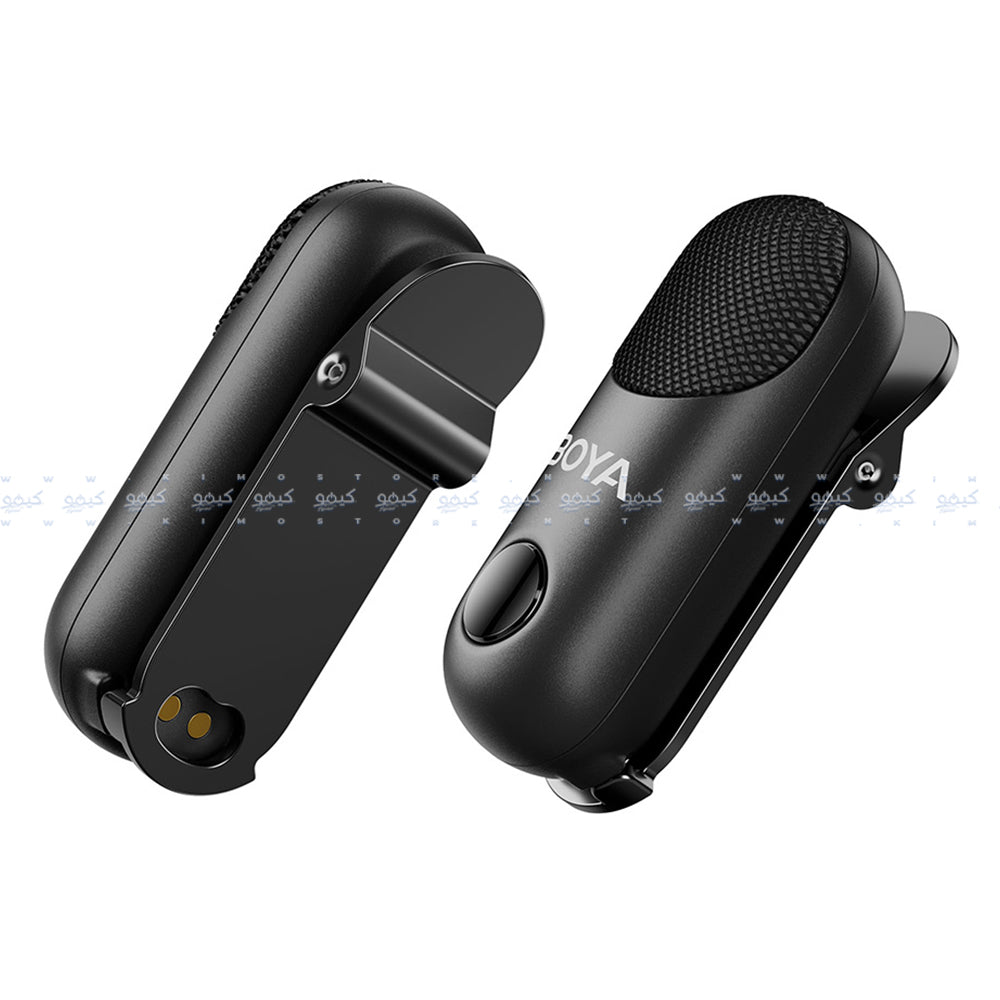 نظام ميكروفون لاسلكي بويا ثنائي القناة بمنفذ تايب سي 2.4 جيجاهرتز Magic-05 - أسود