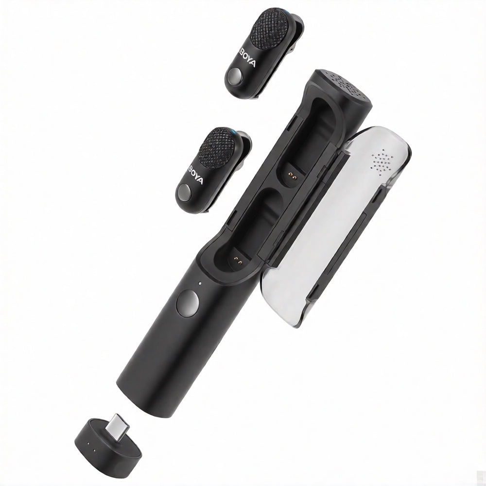 Boya Magic-05 Type-C 2.4GHz Dual Channel Wireless Microphone System - Black