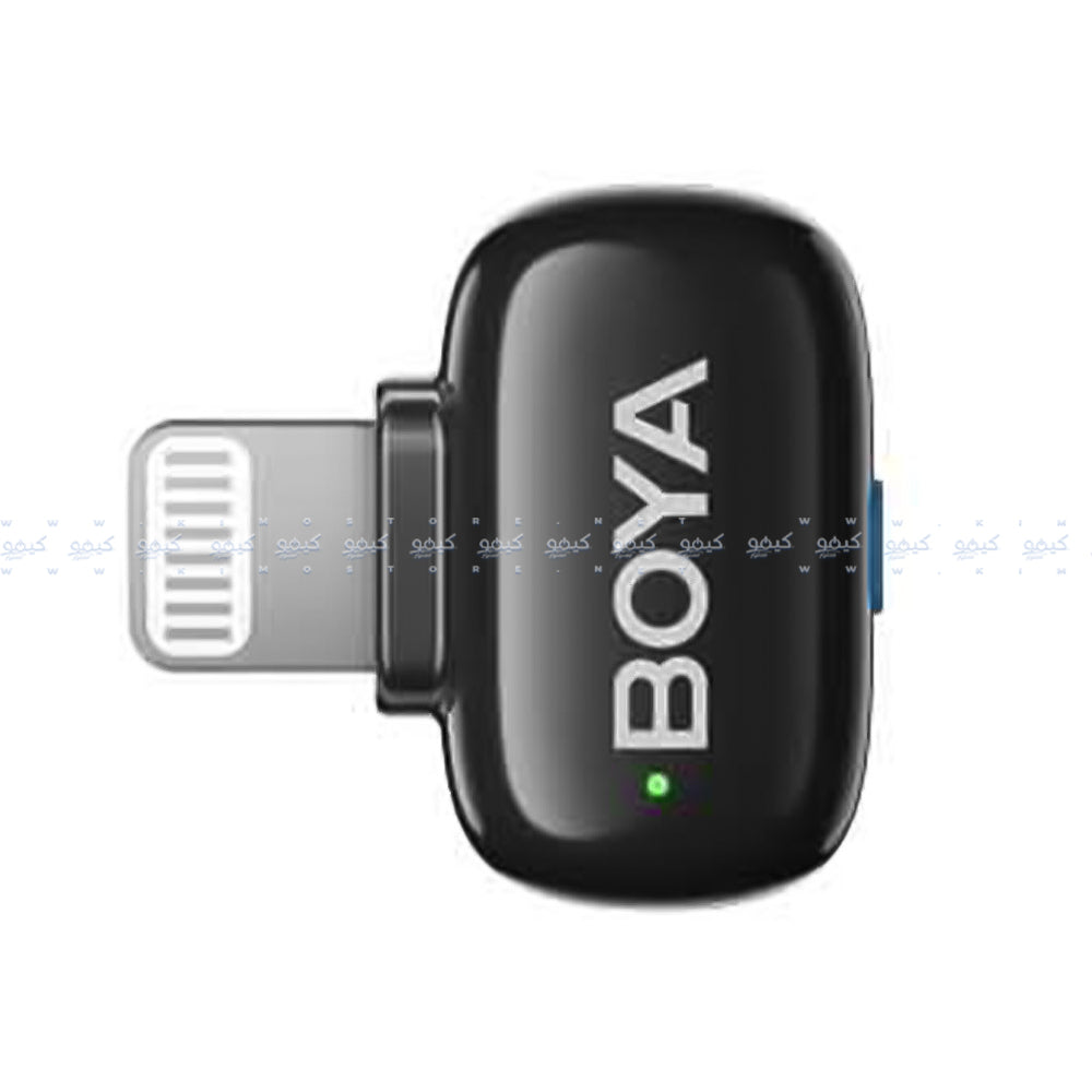 نظام ميكروفون بويا لاسلكي 2 في 1 ثنائي القناة 2.4 جيجاهرتز Mini-01 - أسود