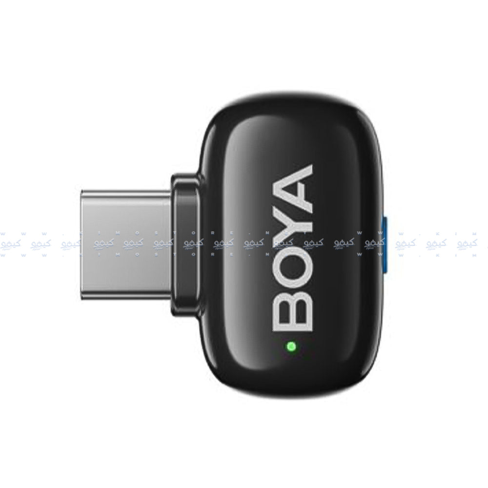 نظام ميكروفون بويا لاسلكي 2 في 1 ثنائي القناة 2.4 جيجاهرتز Mini-01 - أسود