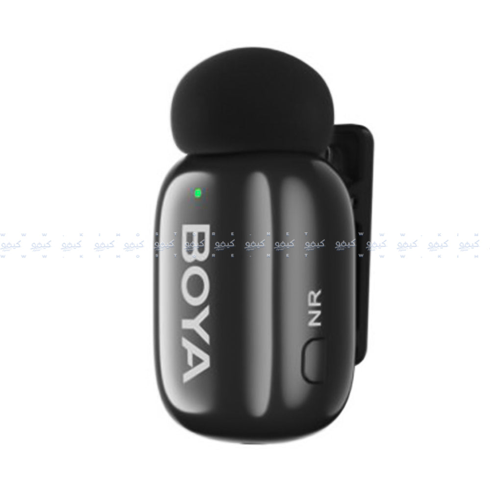 نظام ميكروفون بويا لاسلكي 2 في 1 ثنائي القناة 2.4 جيجاهرتز Mini-01 - أسود