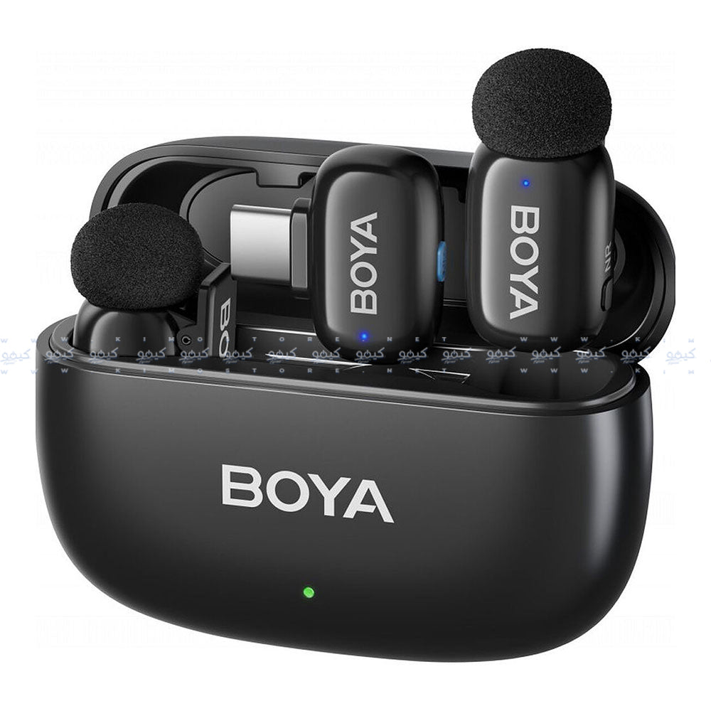 Boya Mini-14 Type-C 2.4GHz Dual Channel Wireless Microphone System - Black