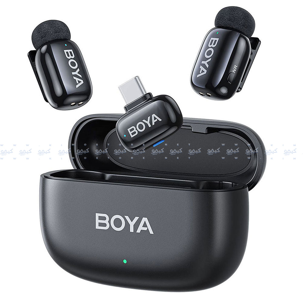 Boya Mini-14 Type-C 2.4GHz Dual Channel Wireless Microphone System - Black