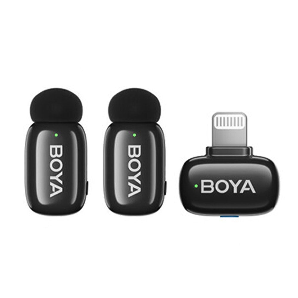 Boya Mini-15 Lightning 2.4GHz Dual Channel Wireless Microphone System - Black