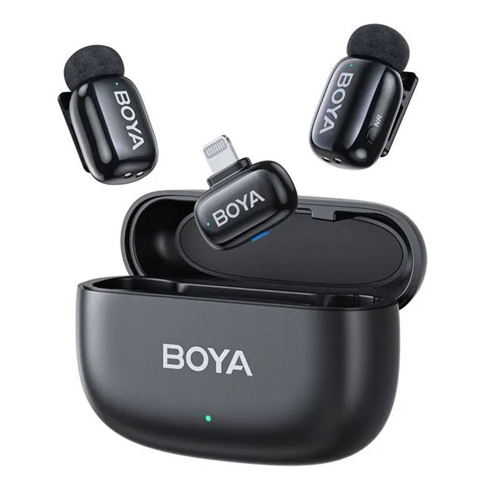 Boya Mini-15 Lightning 2.4GHz Dual Channel Wireless Microphone System - Black